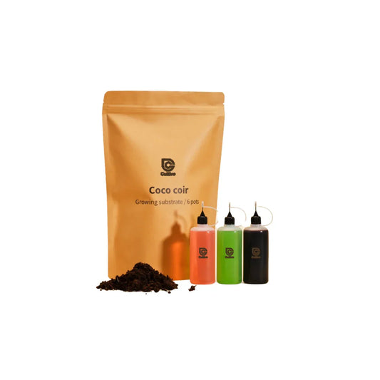 Coco fiber pour 4 pots + nutriments